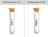 NADE tabung ulir Internal 1ml tabung tekan tutup 2D tabung penyimpanan kode matriks Data 96 rak sumur cryovial