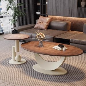 Mesa <span class=keywords><strong>de</strong></span> Centro <span class=keywords><strong>de</strong></span> Madera <span class=keywords><strong>de</strong></span> Lujo a Precio Accesible: Muebles <span class=keywords><strong>de</strong></span> Sala con Acabado en Nogal, Decoración Moderna y Versátil para el Hogar - Product Image 5