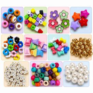 Kit al por mayor para hacer llaveros DIY: Flores y estrellas acrílicas de colores con cordones, cierres de langosta y cuentas de letras para dijes de bolsos - Product Image 3