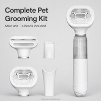 Aspirateur de toilettage pour animaux de compagnie en une seule étape, élimine les poils morts et la sous-étoffe pour les familles d'animaux d'intérieur, OEM ODM pris en charge