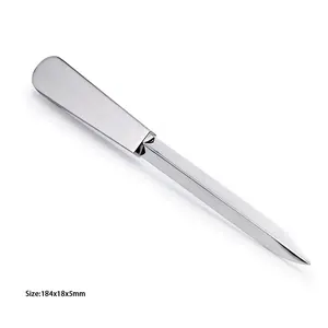 Custom Logo Silver Plated Letter Opener Metal Monogram Cutter Opener For Promotional And Home Gifts