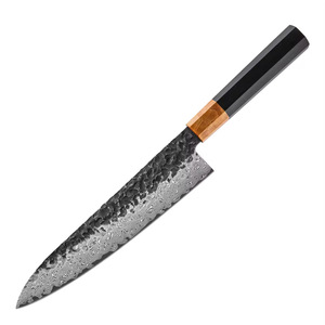 Hand Forged Hammered Damascus Gyuto Chef <b>Knife</b> Japanese Style Kitchen <b>Knife</b> Ebony Wood Handle Ultra <b>Sharp</b> Slicing <b>Knife</b> - Product Image 1