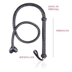 Moglovers Bondage Rood Pu Lederen Zweep Leren Paard Zweep Slavin Zweep Voor Vrouwen - Product Image 3