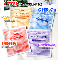 Masque Hydrogel Coréen PDRN GHK-Cu Peptide de Cuivre VC Glutathion Bio Collagène Effet Lifting Profond Anti-Rides Soin Visage Nuit Effet Verre