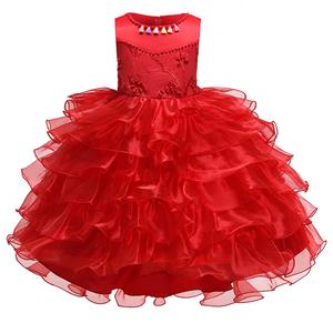 Vestido de Fiesta Formal para Niñas, con Flores, Estilo Princesa, Falda en Capas, Encaje y Tutú - Product Image 6