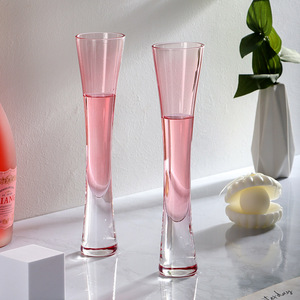 LSA rosa vita sottile Champagne spumante bicchiere creativo cristallo europeo doppio vino dolce regalo scatola di vetro - Product Image 3