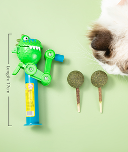 Juguete para gato de hierba gatera, piruleta de juguete para gato, boca grande, dinosaurio, juguete para gato Tiktok divertido - Product Image 6