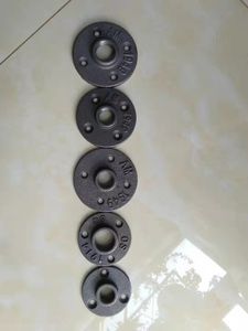 فلانشة أرضية حديدية قابلة للطرق بـ 3 فتحات مقاس 1/2 بوصة و3/4 بوصة و1 بوصة، طراز DS OS 1914 لأنابيب السباكة والأثاث - Product Image 5