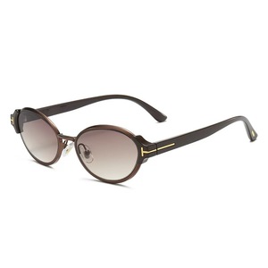 Lunettes de soleil polarisantes coréennes pour hommes et femmes, vente en gros, 905 nouvelles lunettes de soleil rondes à demi-monture en métal, verres traités - Product Image 3