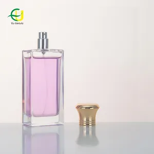 Premium Quality Glass Bottle Custom 30ml 50ml High Capacity Modern Flat Square Glass Spray Perfume Bottle with special cap