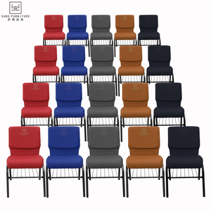 Wholesale Commercial Modern Luxury <strong>Dining</strong> Theatre Auditorium <strong>Stackable</strong> Iron Fabric Church <strong>Chairs</strong> with Customized Color - Product Image 6