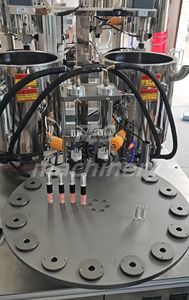 Relleno automático de cuatro colores <span class=keywords><strong>diferentes</strong></span>, patrón de pintura de flores, crema de agua, máquina de llenado de cojín de aire para cosméticos - Product Image 4