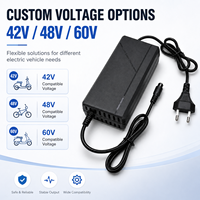 Chargeur universel pour vélo électrique 54,6 V 2 A, batterie lithium, multi-interface, prise US/EU/UK, certifié CE/FCC/RoHS, OVP/OCP/SCP
