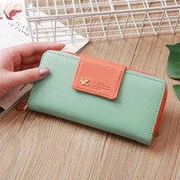 Dompet Clutch Panjang Wanita Kulit PU Grosir Merek OEM dengan Lapisan Poliester Desain Huruf & Karakter 2024