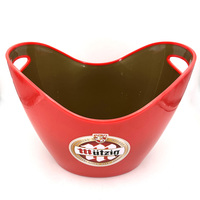 Seau à glace vintage en plastique acrylique de haute qualité pour boissons d'extérieur, idéal pour les fêtes et les boîtes de nuit, design classique pour champagne