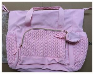 Sac à couches extra large en nylon avec poches isothermes pour biberons, sac à couches multi-poches pour bébé, pour papa, nouveau-né - Product Image 6