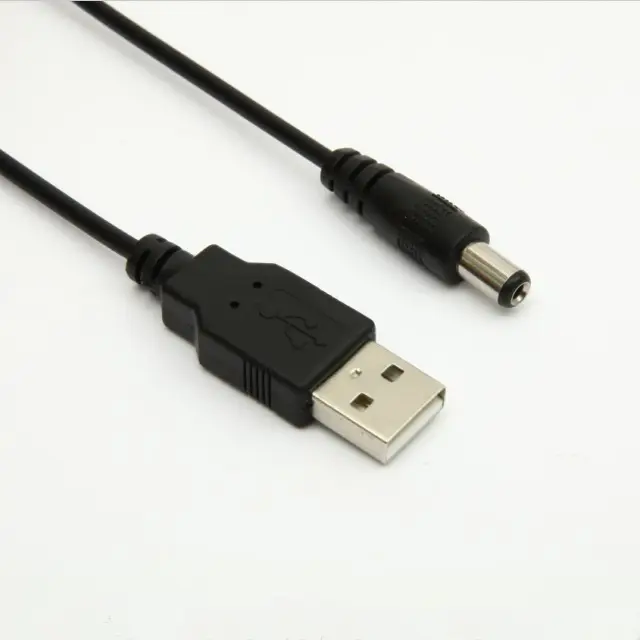 DC 5.5x2.1 erkek usb am kablosu