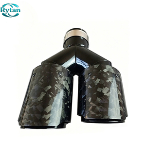 Puntas de <span class=keywords><strong>escape</strong></span> de fibra de carbono Rytan universales <span class=keywords><strong>para</strong></span> automóvil, de acero inoxidable y carbono forjado brillante, con interior negro <span class=keywords><strong>para</strong></span> <span class=keywords><strong>Akrapovic</strong></span> - Product Image 1