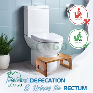 Tabouret de toilette pliable en bois d'acacia personnalisé pour salle de bain Tabouret à crottes antidérapant Tabouret de toilette pliable Squatty Potty - Product Image 5