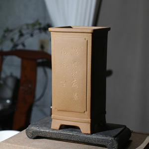 Maceta de arcilla Su Ling Jiangpo pintada a mano con diseño de pájaros y flores, exquisita maceta hecha a mano para bonsái. - Product Image 2