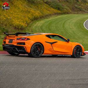 Kit carrosserie pour <span class=keywords><strong>Chevrolet</strong></span> <span class=keywords><strong>Corvette</strong></span> C8 Mise à niveau vers le style Z06 Matériau PP Grille de pare-chocs avant et arrière Jupe latérale Kit de voiture - Product Image 5