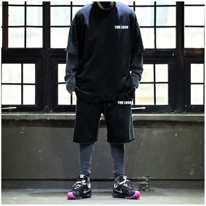 Conjunto de dos piezas con logotipo personalizado para <span class=keywords><strong>hombre</strong></span>, camiseta de manga corta, pantalones cortos, chándal de algodón y poliéster, superventas - Product Image 6