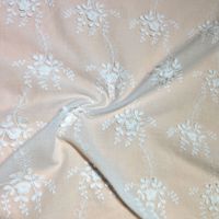 Tissu en coton respirant à motif floral 3D brodé en relief, design raffiné, prix raisonnable, textile de maison tricoté à la chaîne