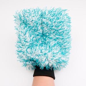 ถุงมือล้างรถไมโครไฟเบอร์เนื้อนุ่มพิเศษ แบบสองด้าน ขนปะการัง สำหรับทำความสะอาดรถยนต์ ป้องกันรอยขีดข่วน ใช้สำหรับเคลือบสีและขัดเงารถยนต์ - Product Image 1