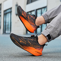 Chaussures de course sportives à boucle rotative, ultra-légères, double maille, plaque en carbone épaissie absorbant les chocs