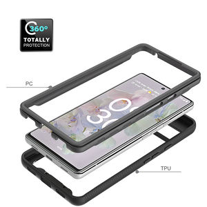 360 étui d'armure à couverture complète pour Google Pixel 6 7 8 9A <span class=keywords><strong>Pro</strong></span> 2 en 1 double couche Anti-chute étui de téléphone portable pour Google Pixel 6A 6 <span class=keywords><strong>Pro</strong></span> - Product Image 4