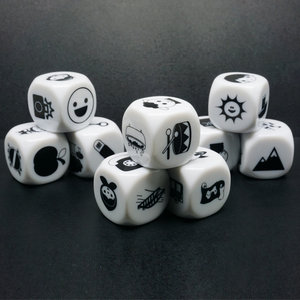 Dados <span class=keywords><strong>de</strong></span> 25 mm con Base Blanca e Ícono Negro, Personalizables Directamente <span class=keywords><strong>de</strong></span> Fábrica para Juegos Educativos Infantiles - Product Image 6