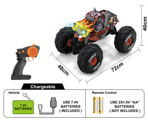 JAYHOL 2026 Nouvelle <span class=keywords><strong>Voiture</strong></span> RC Super Grande <span class=keywords><strong>1</strong></span>/6 2.4G 4x4 Tout-Terrain Haute Vitesse Télécommandée pour Garçons et Adultes - Product Image 3