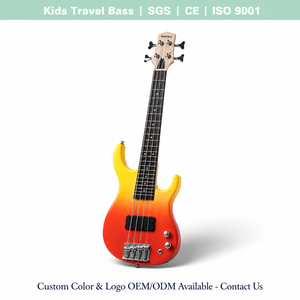 Bajo Eléctrico de Viaje para Niños de 30 Pulgadas, 4 Cuerdas, Cuerpo de Madera Sólida, Mástil de Arce, Logotipo Personalizado, OEM, ODM - Product Image 3