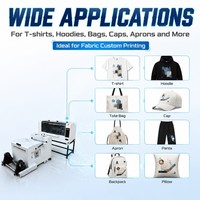 Printer DTF Roll A3 Kecepatan Tinggi Dual Head I3200 Tinta Putih untuk Produksi Kaos Hoodie Grosir Eropa
