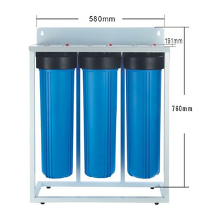10 20 pouces un étage grand boîtier de filtre à eau transparent en plastique bleu Upvc pour purificateur d'eau pp /carton - Product Image 1