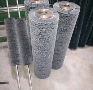 Rodillo abrasivo de pulido, cepillo cilíndrico, eje de acero, rodillo de cepillo de alambre abrasivo - Product Image 6