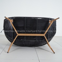 Chaise en rotin écologique pour cour et extérieur, fauteuil paresseux mobile en forme de cage à oiseaux, pour intérieur et extérieur