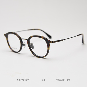 98589 Gafas de Moda de Alta Calidad, Clásicas, Retro, con Montura Redonda de Titanio Tortoise, para Mujer y Hombre, Monturas Ópticas con Receta 2025 - Product Image 3