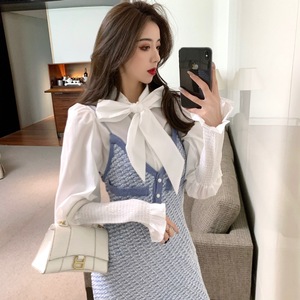 Vente en gros 2021 Cent pulls fins en tricot à fines mailles avec jupe à bretelles parfumée pour femmes RS088 - Product Image 1