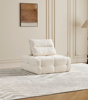 Canapé sectionnel modulaire en tissu moderne européen Matériau de remplissage en éponge durable pour la maison Salon Hôtels
