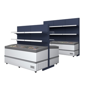 Étagère de réfrigérateur métallique personnalisée pour supermarché, présentoir de crème glacée pour magasin de proximité, étagère de congélateur multi-niveaux - Product Image 1