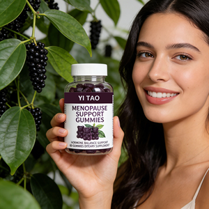 Gomitas de apoyo para la menopausia, que contienen extractos de fruta de pimienta negra y raíz de cúrcuma, para aliviar las descargas de calor y regular las hormonas. - Product Image 2