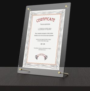 <span class=keywords><strong>Acrylic</strong></span> khung ảnh với đứng tài liệu giấy chứng nhận đứng máy tính để bàn hiển thị Poster - Product Image 2