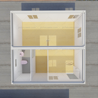 Maison conteneur préfabriquée combinée 40 pieds High Cube, grande, durable, à montage rapide, avec chambre et salon, Colombie-Belgique, à prix bas