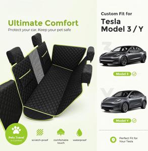 Penutup Kursi Mobil untuk Anjing Tesla Model 3 Model Y Kulit Anti Gores dengan 360 derajat °   Hammock Anjing Mobil Anti-Selip Full Coverag - Product Image 5