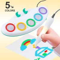 Stylo Magique Lumineux Multicolore Musical avec Tableau de Dessin Ludique pour Cadeaux d'Anniversaire en Plastique Résistant