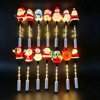 Bande lumineuse LED portable pour Halloween et Noël, motif dessin animé, en ABS, jouet lumineux décoratif, guirlande lumineuse pour fête