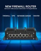 HelorPC Intel Core i3 i5 i7 Mini PC i225 6 ethernet LAN HD RS232 COM sans ventilateur Linux ordinateur Ubuntu Soft Firewall Router