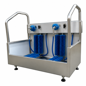 Máquina Compacta <span class=keywords><strong>de</strong></span> Limpieza <span class=keywords><strong>de</strong></span> Botas <span class=keywords><strong>de</strong></span> Acero Inoxidable 304 con Cepillos Dobles y Pulverizador Manual para Higiene Industrial <span class=keywords><strong>de</strong></span> Bajo Mantenimiento - Product Image 1