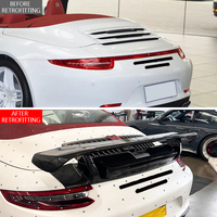 Modification et mise à niveau de la voiture 911 991 2012-2015, aileron arrière en fibre de carbone, décoration du coffre, kit carrosserie